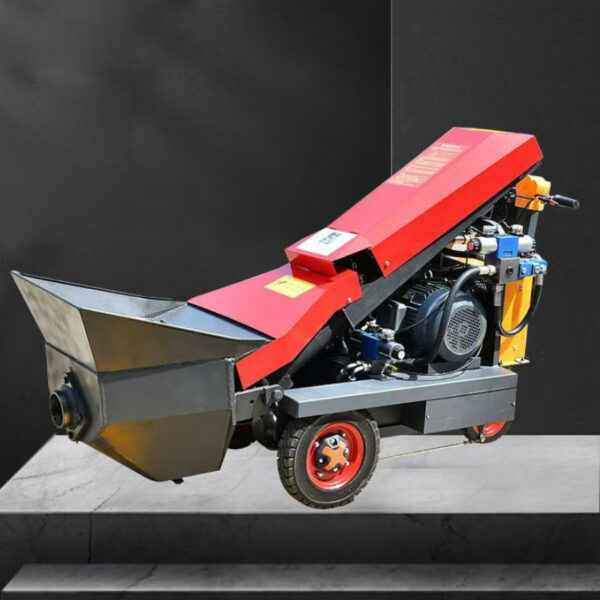 Inclined concrete transfer pump