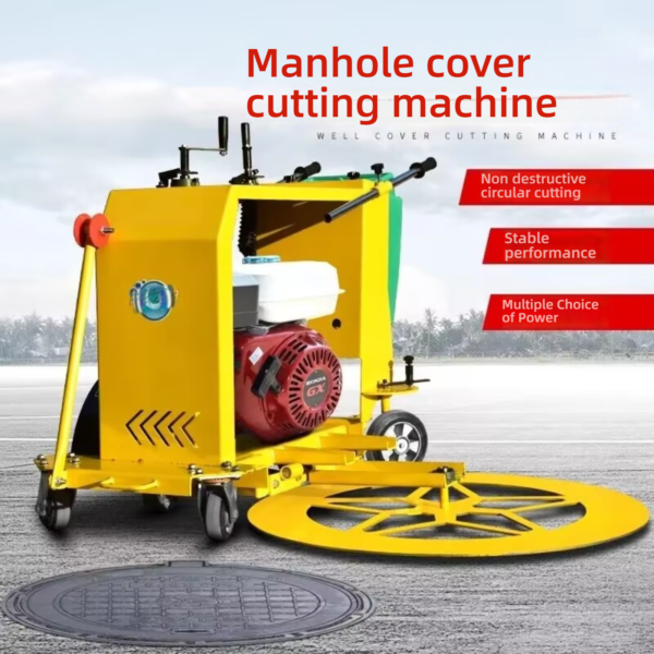 Manhole cover cutting machine