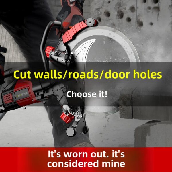 High-frequency brushless ring saw, new wall cutting machine, concrete cutting machine, ring wall cutting machine, cement wall cutting saw handheld - Image 4
